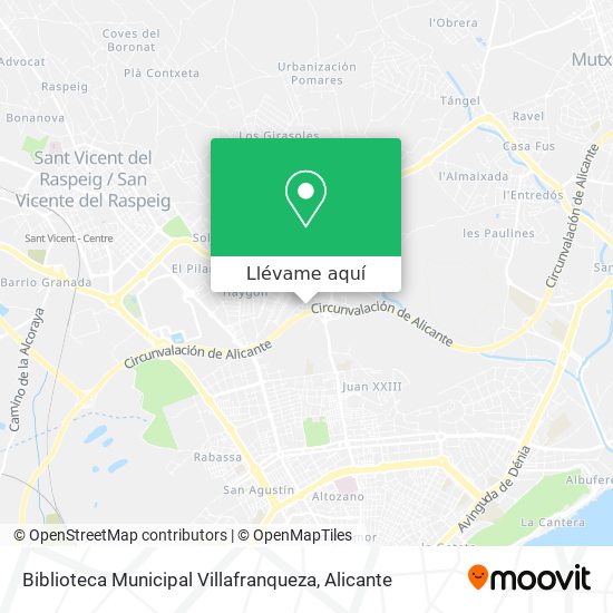 Mapa Biblioteca Municipal Villafranqueza