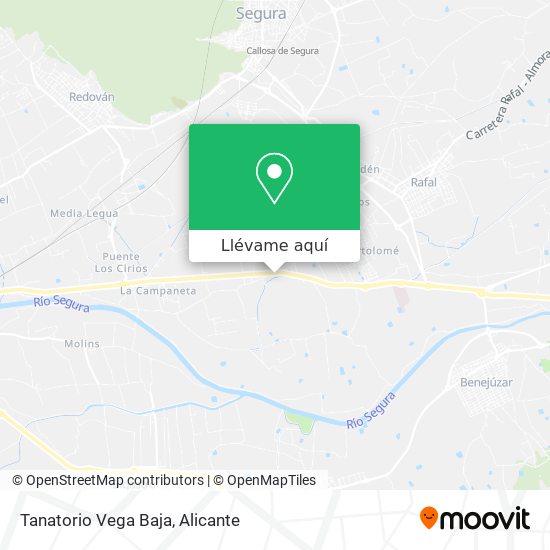 Mapa Tanatorio Vega Baja