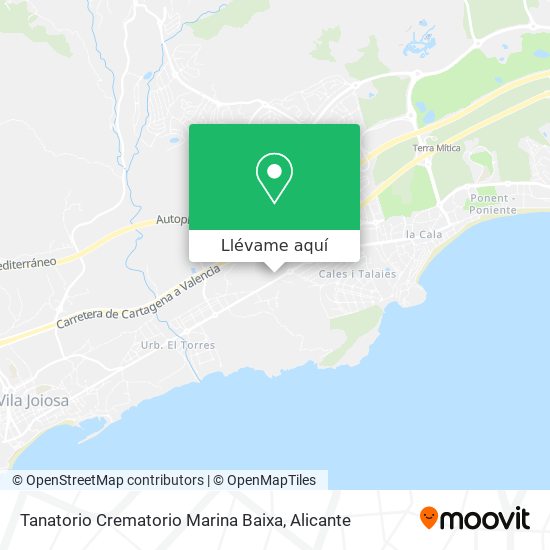 Mapa Tanatorio Crematorio Marina Baixa