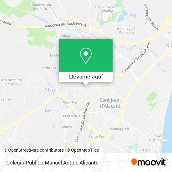 Mapa Colegio Público Manuel Antón