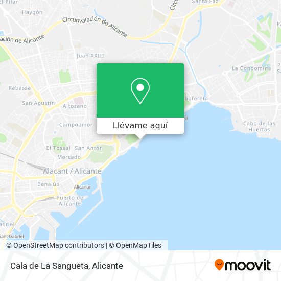 Mapa Cala de La Sangueta