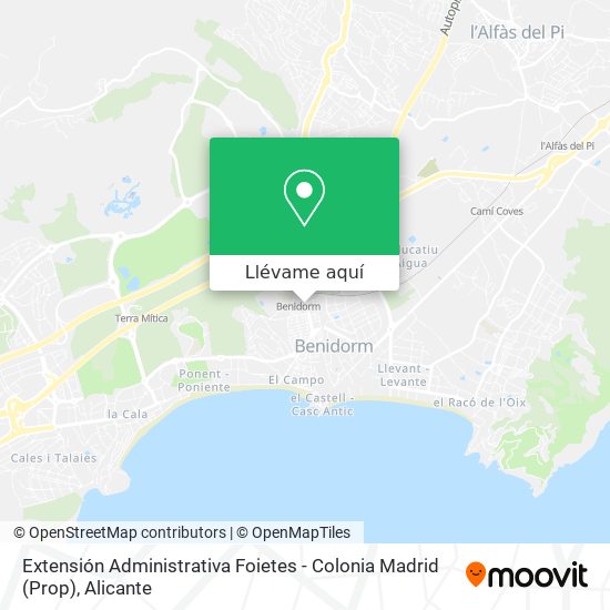 Mapa Extensión Administrativa Foietes - Colonia Madrid (Prop)