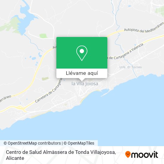 Mapa Centro de Salud Almàssera de Tonda Villajoyosa