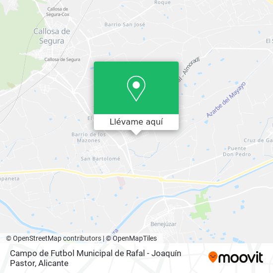 Mapa Campo de Futbol Municipal de Rafal - Joaquín Pastor