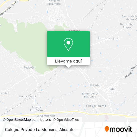 Mapa Colegio Privado La Monsina