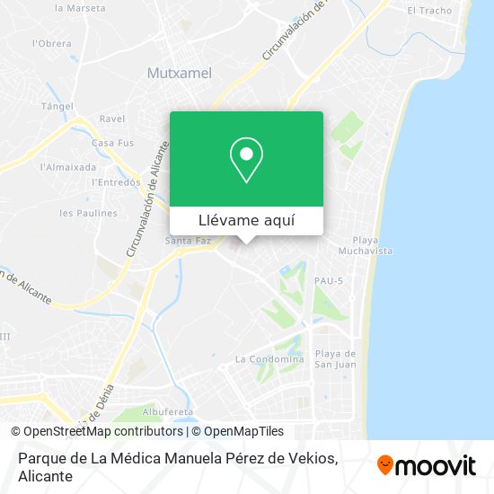 Mapa Parque de La Médica Manuela Pérez de Vekios