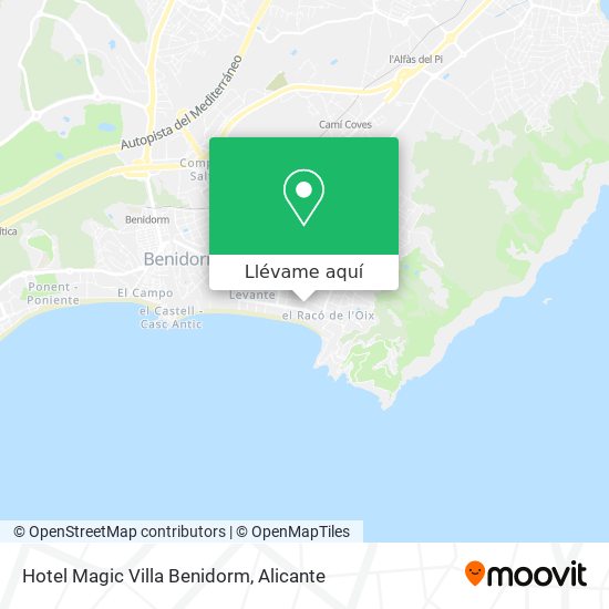 Mapa Hotel Magic Villa Benidorm