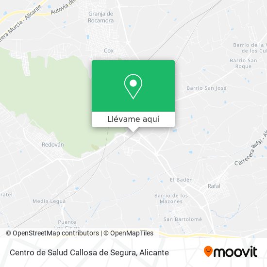 Mapa Centro de Salud Callosa de Segura