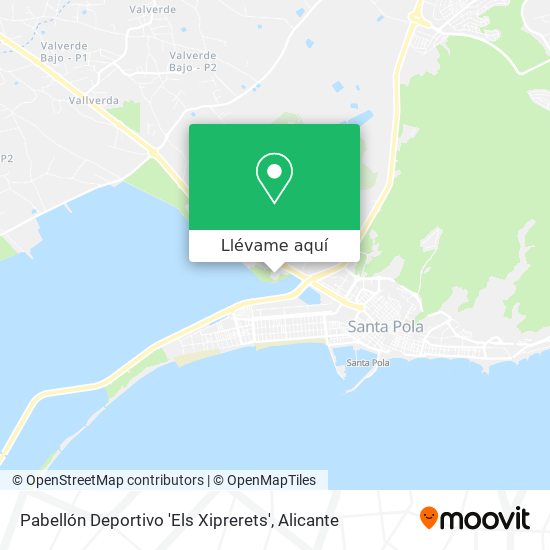 Mapa Pabellón Deportivo 'Els Xiprerets'