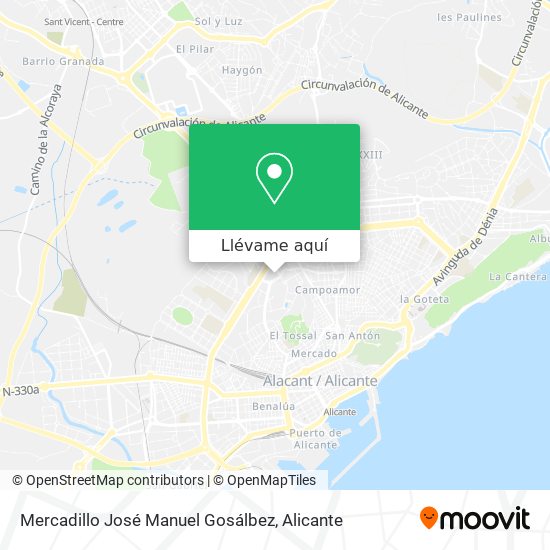 Mapa Mercadillo José Manuel Gosálbez