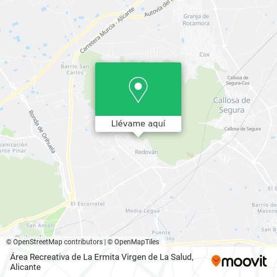 Mapa Área Recreativa de La Ermita Virgen de La Salud