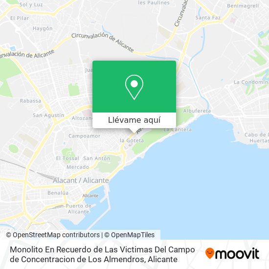 Mapa Monolito En Recuerdo de Las Victimas Del Campo de Concentracion de Los Almendros