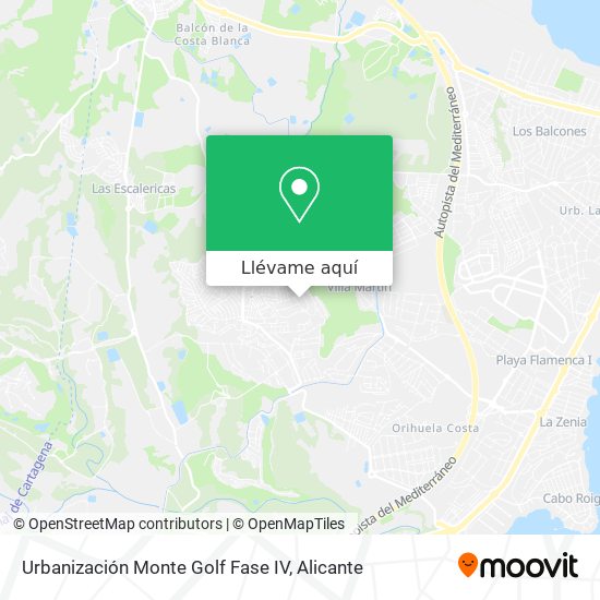 Mapa Urbanización Monte Golf Fase IV