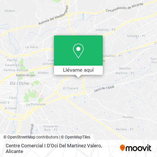 Mapa Centre Comercial I D'Oci Del Martinez Valero