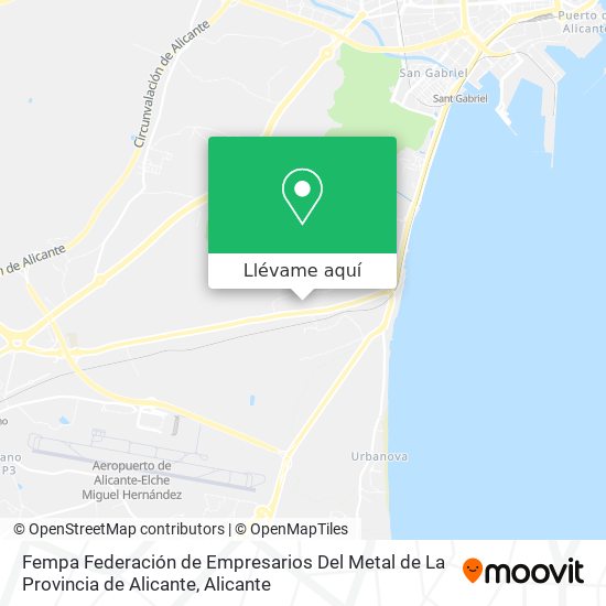 Mapa Fempa Federación de Empresarios Del Metal de La Provincia de Alicante