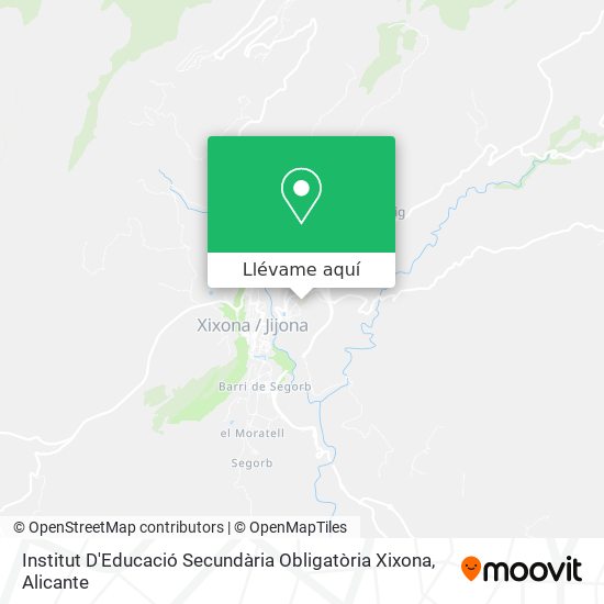 Mapa Institut D'Educació Secundària Obligatòria Xixona