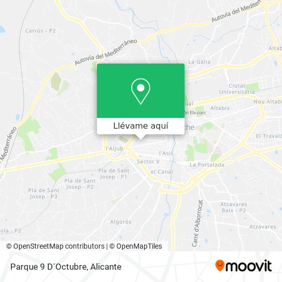 Mapa Parque 9 D´Octubre