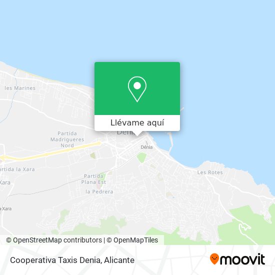 Mapa Cooperativa Taxis Denia