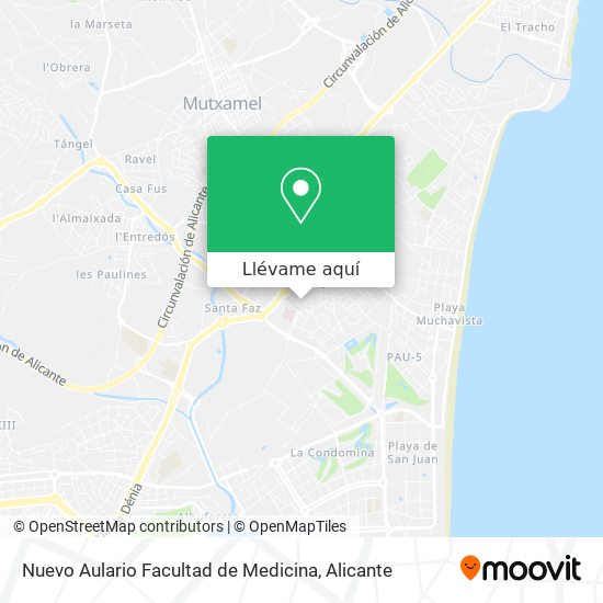 Mapa Nuevo Aulario Facultad de Medicina