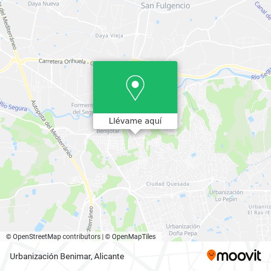 Mapa Urbanización Benimar