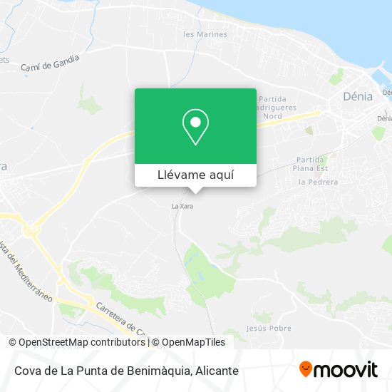 Mapa Cova de La Punta de Benimàquia