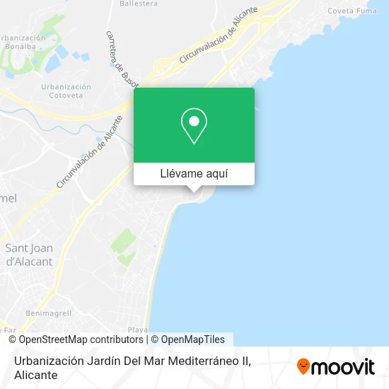 Mapa Urbanización Jardín Del Mar Mediterráneo II