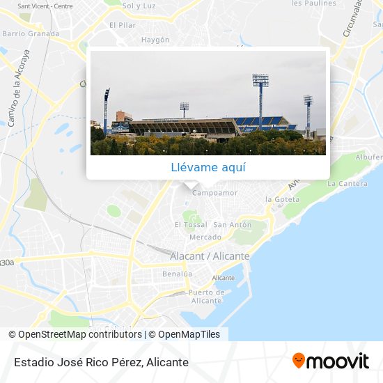 Mapa Estadio José Rico Pérez
