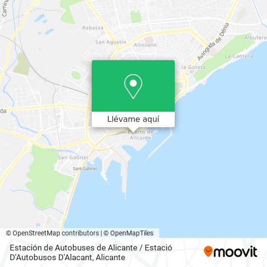 Mapa Estación de Autobuses de Alicante / Estació D'Autobusos D'Alacant