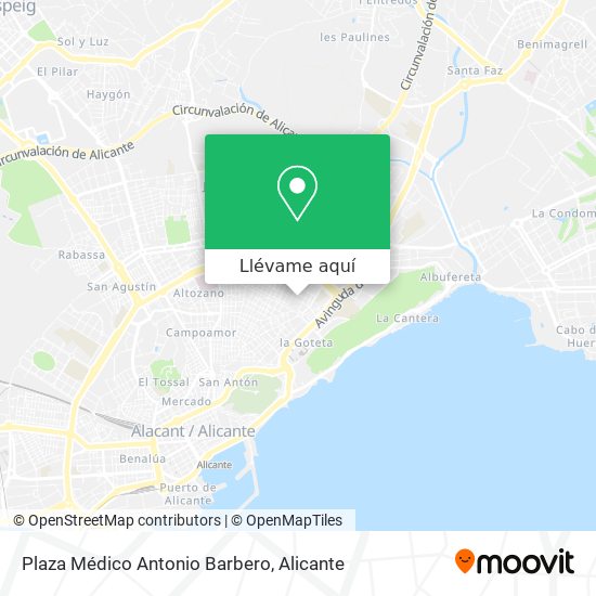 Mapa Plaza Médico Antonio Barbero