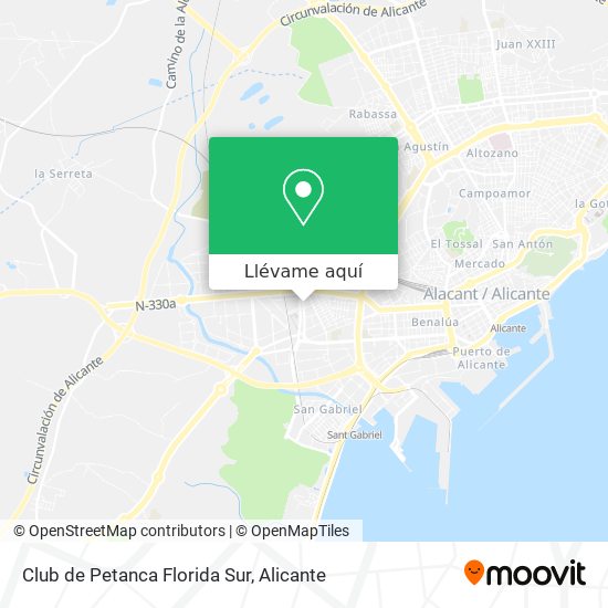 Mapa Club de Petanca Florida Sur