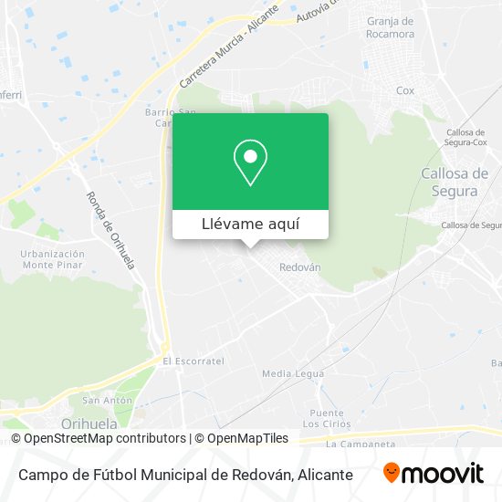 Mapa Campo de Fútbol Municipal de Redován