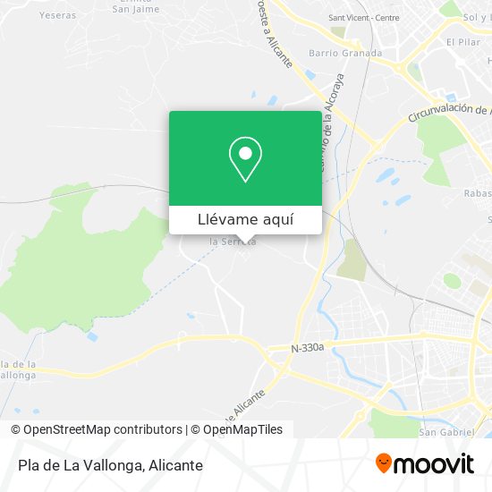 Mapa Pla de La Vallonga
