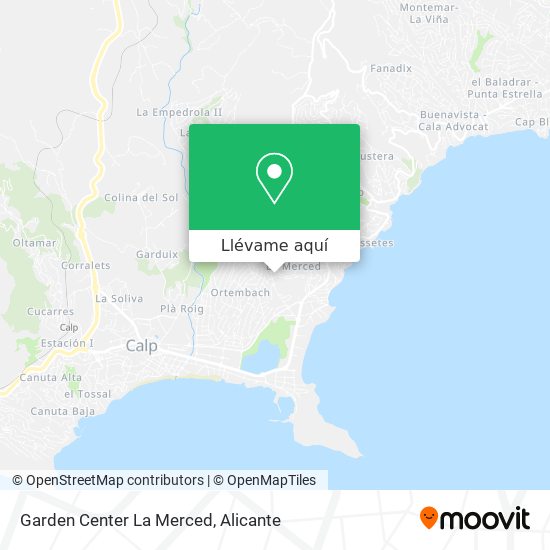 Mapa Garden Center La Merced