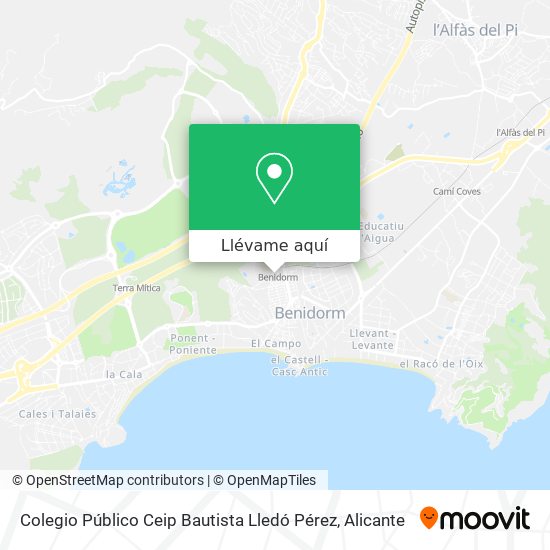 Mapa Colegio Público Ceip Bautista Lledó Pérez