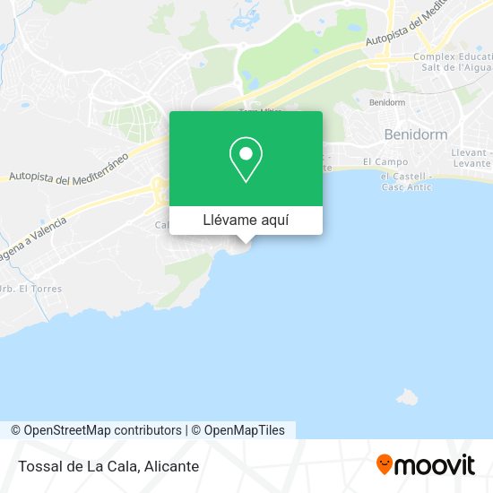 Mapa Tossal de La Cala