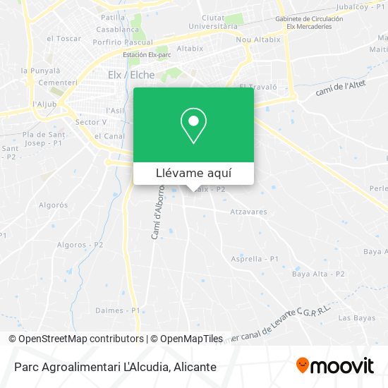 Mapa Parc Agroalimentari L'Alcudia