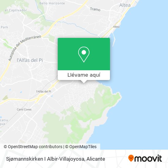 Mapa Sjømannskirken I Albir-Villajoyosa