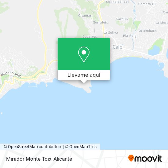 Mapa Mirador Monte Toix