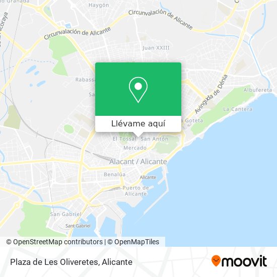 Mapa Plaza de Les Oliveretes