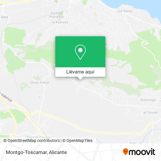 Mapa Montgo-Toscamar