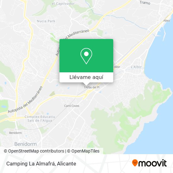 Mapa Camping La Almafrá