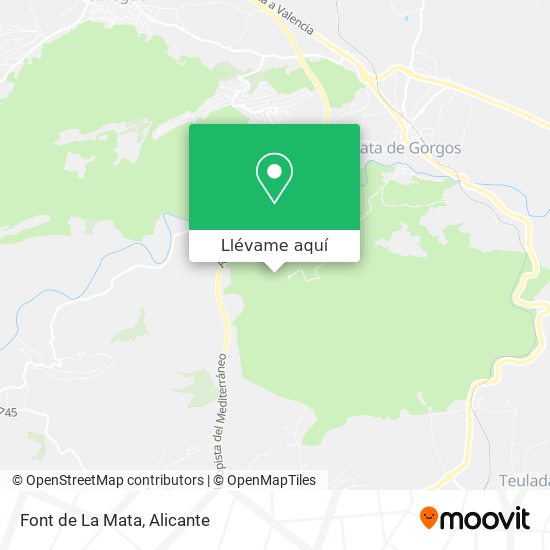 Mapa Font de La Mata