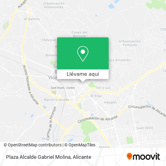 Mapa Plaza Alcalde Gabriel Molina