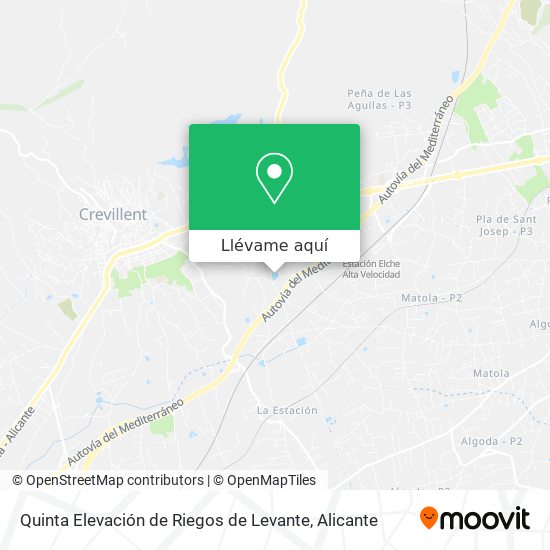 Mapa Quinta Elevación de Riegos de Levante