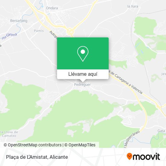 Mapa Plaça de L’Amistat