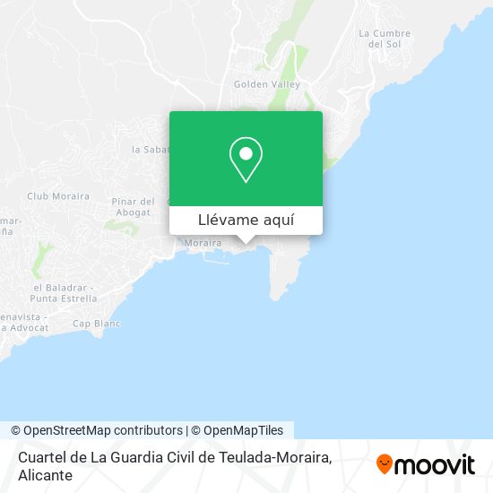 Mapa Cuartel de La Guardia Civil de Teulada-Moraira