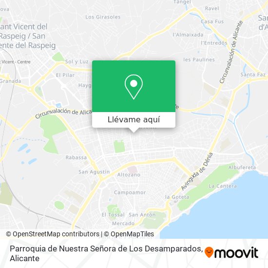 Mapa Parroquia de Nuestra Señora de Los Desamparados