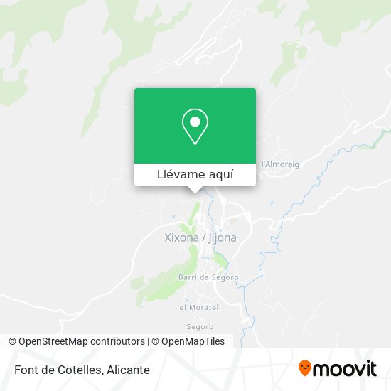 Mapa Font de Cotelles