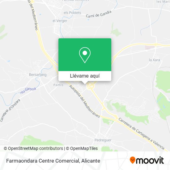 Mapa Farmaondara Centre Comercial