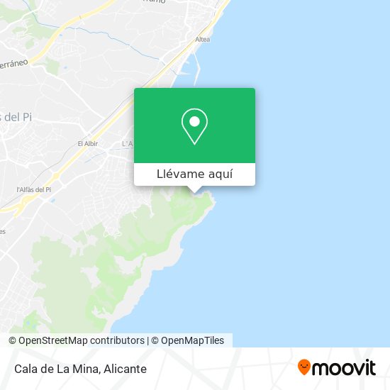 Mapa Cala de La Mina